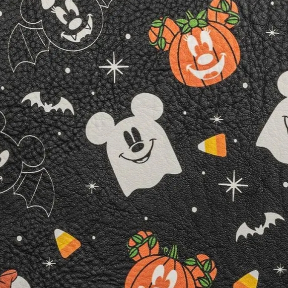 LOUNGEFLY Spooky Minnie Candy Corn Mini Backpack with Ears Headband - Picture 2 of 7